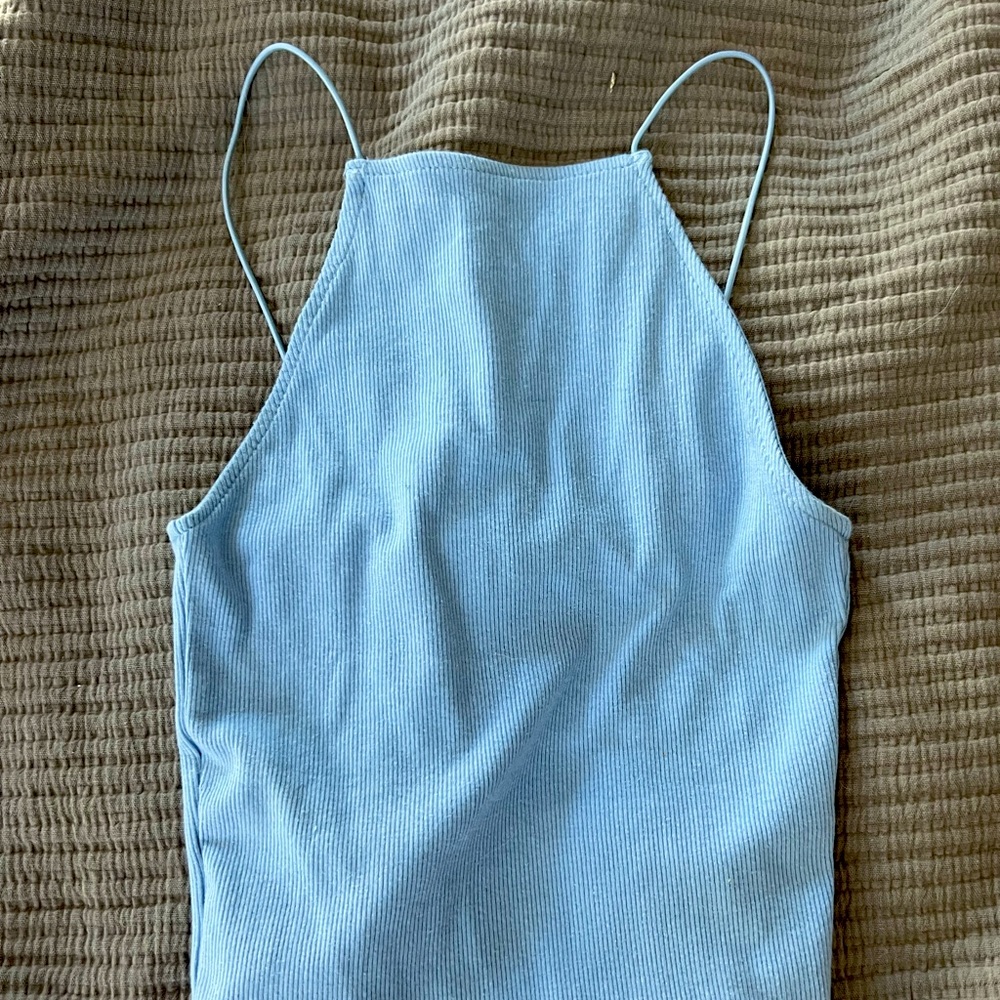 Zara - blue crop tank (NWOT)